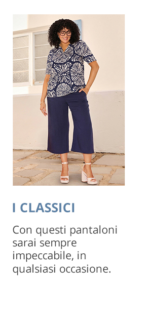 Culottes con taglio della gamba ampio e lungo fino al polpaccio e cintura elastica