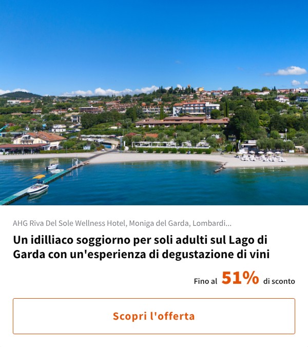 Un idilliaco soggiorno per soli adulti sul Lago di Garda con un'esperienza di degustazione di vini