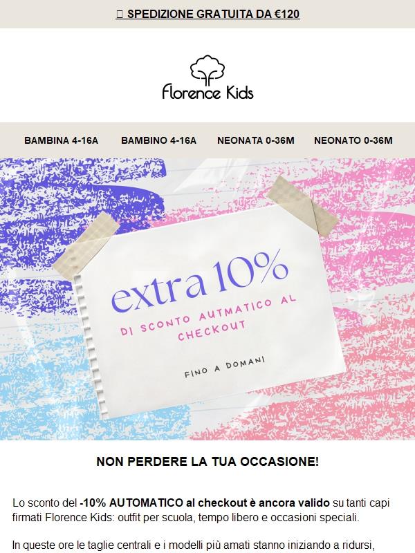 🛍️ Extra -10% automatico: hai già scelto i look per i tuoi bimbi?