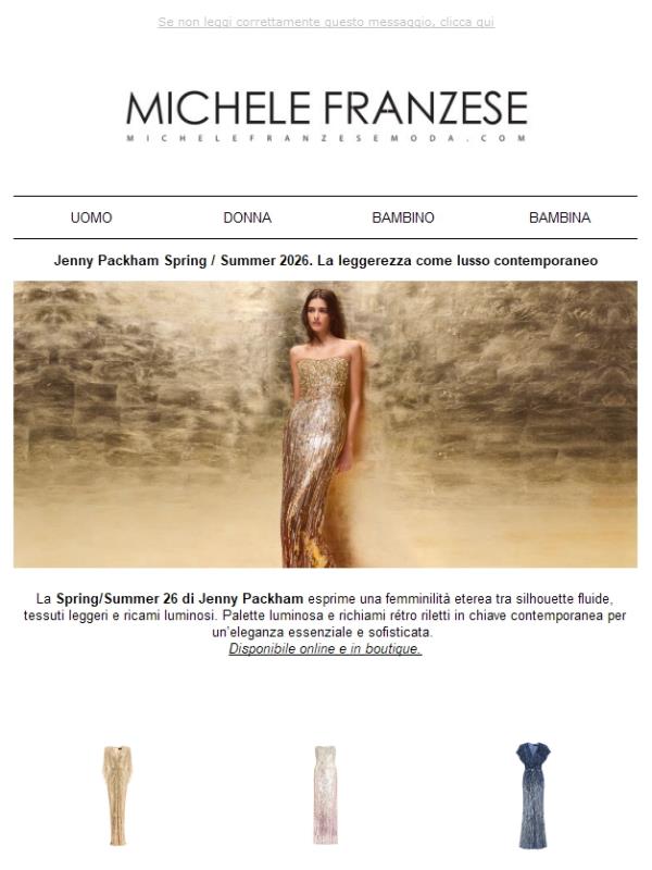 Jenny Packham SS26: La leggerezza come lusso contemporaneo