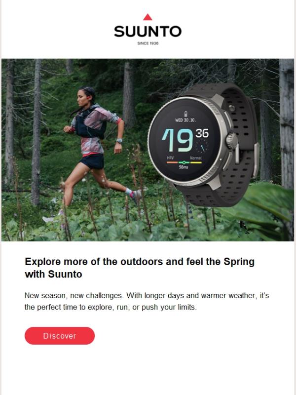 Explore more of the outdoors and feel the Spring with Suunto