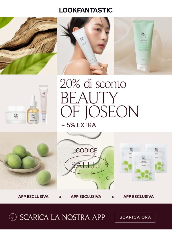 Beauty of Joseon – 20% di sconto + 5% EXTRA