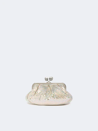 Pasticcino Bag Small in Raso con Strass / Grigio