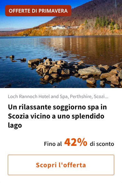 Un rilassante soggiorno spa in Scozia vicino a uno splendido lago