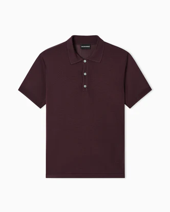 Polo in Maglia Rasata / Bordeaux
