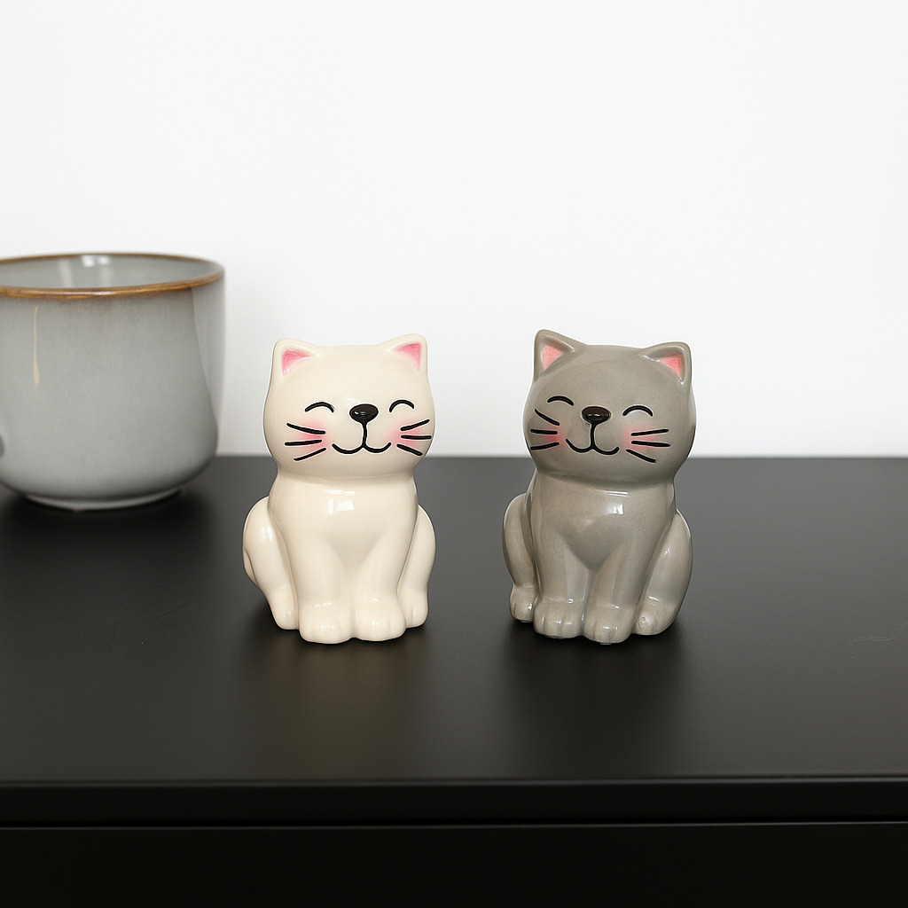 Image of Saliera e Pepiera a forma di Gatto