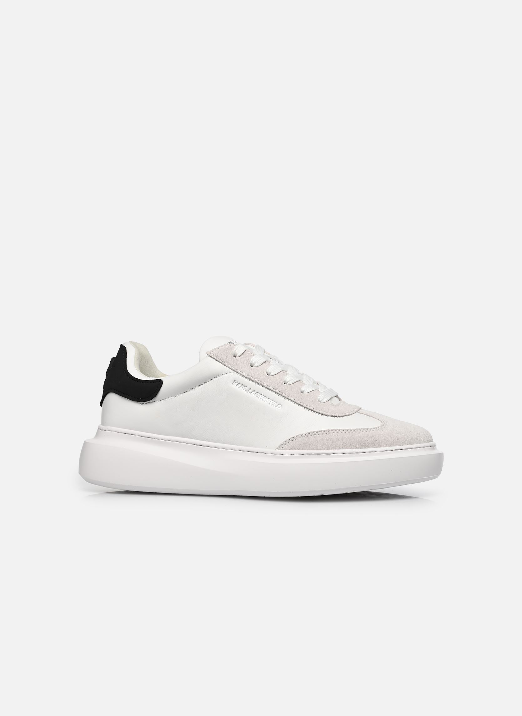 Karl Lagerfeld Baskets basses KORE Wing Tip Relief homme blanc