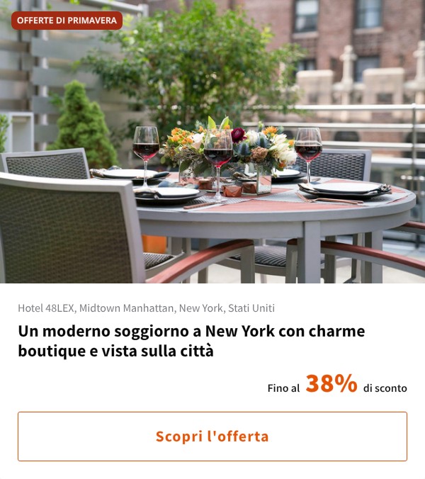 Un moderno soggiorno a New York con charme boutique e vista sulla città