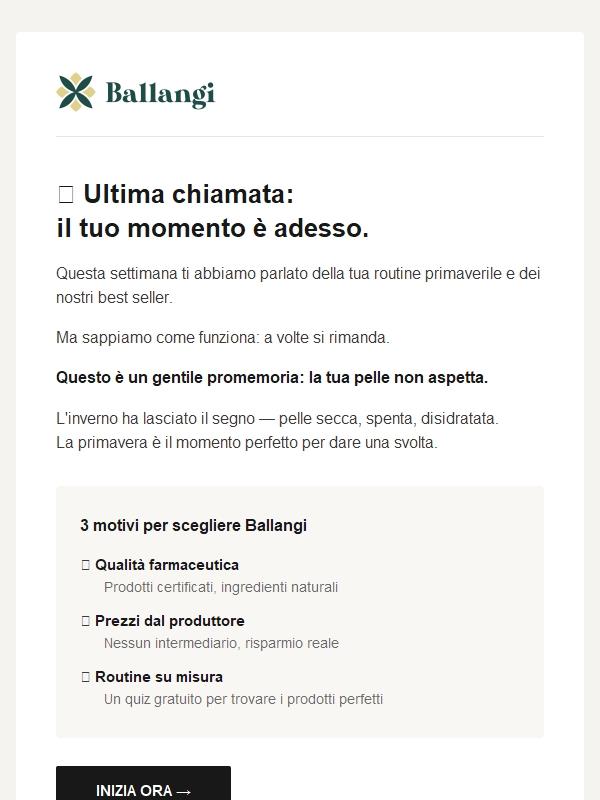 Ultima chiamata: il tuo momento è adesso