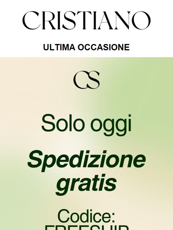 Solo oggi ✨ Spedizione gratuita