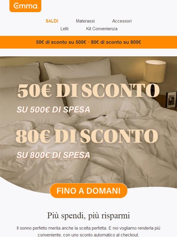 🏷️ 50€ o 80€ di sconto, scegli tu quanto risparmiare
