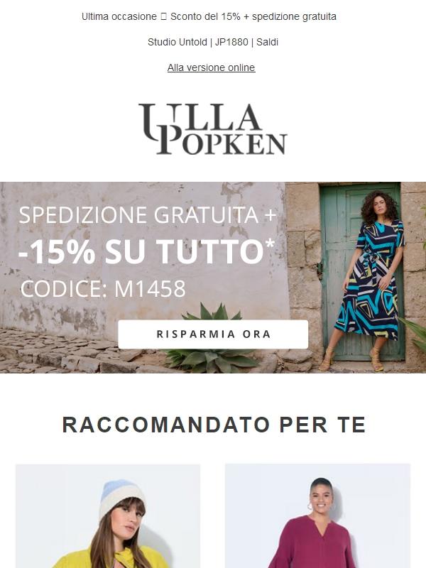 Mancano solo poche ore: 15% di sconto + spedizione gratuita