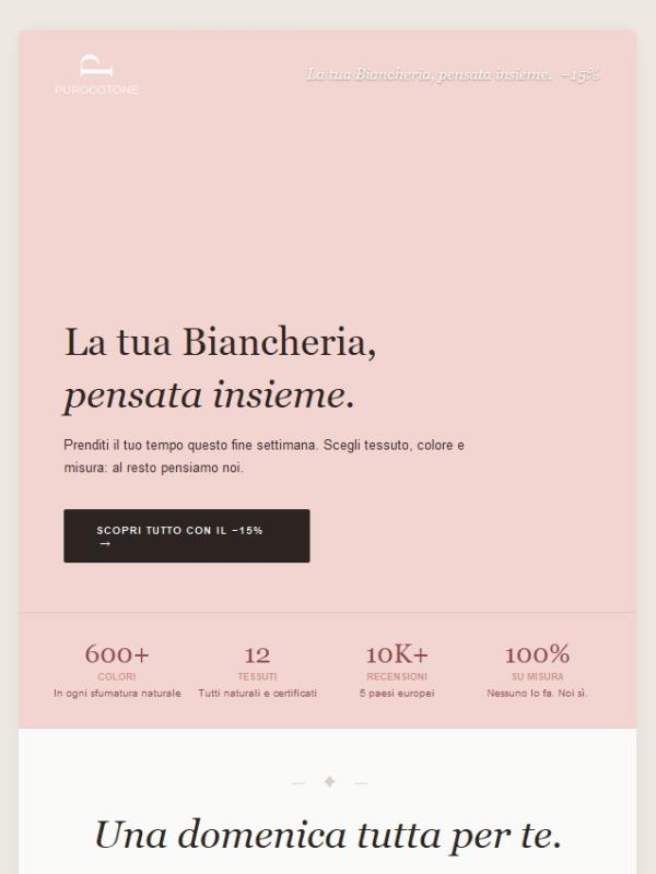 Una domenica per scegliere con calma ✦ −15% su tutto