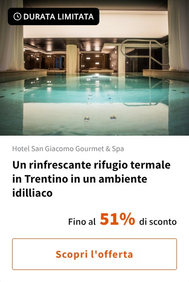 Un rinfrescante rifugio termale in Trentino in un ambiente idilliaco