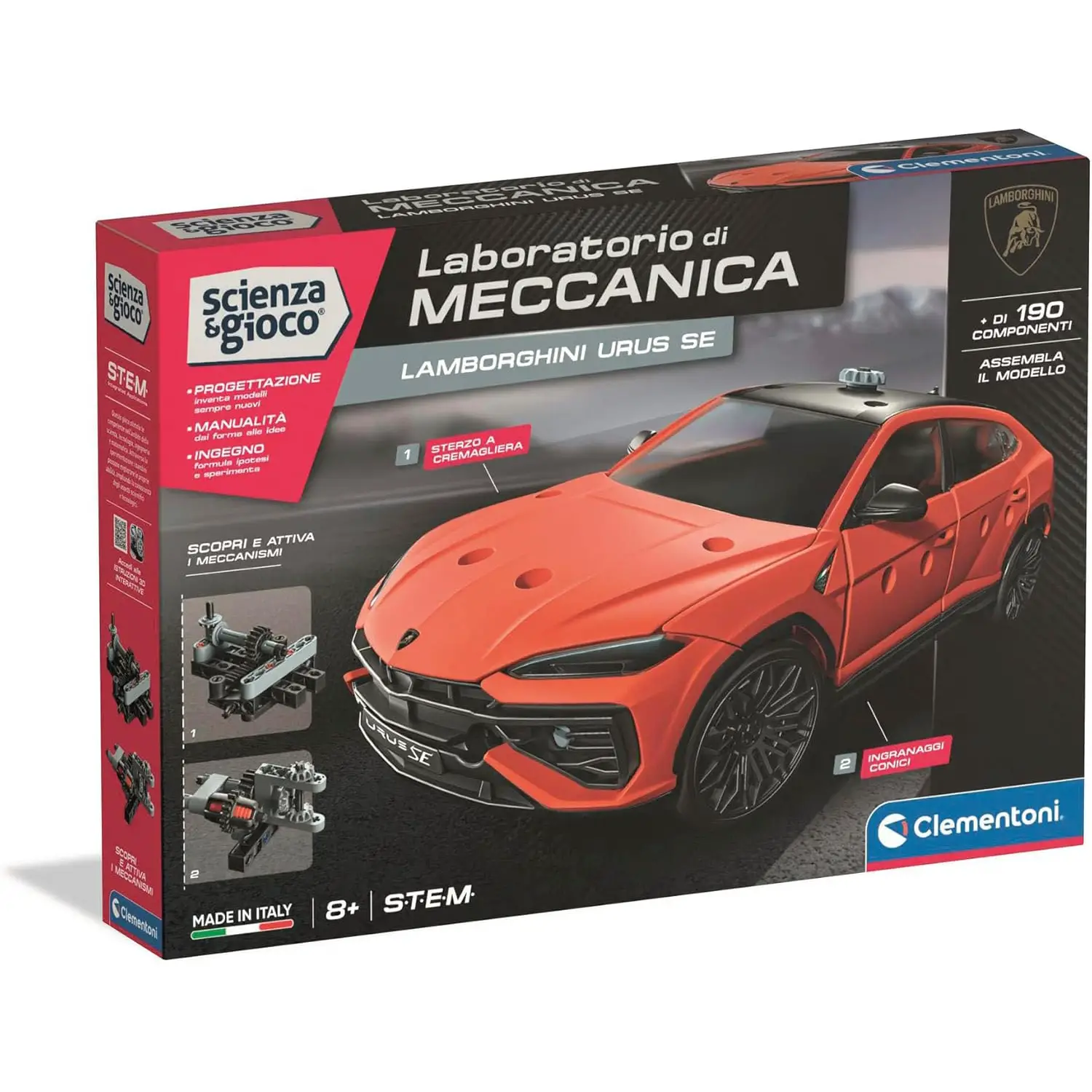 Clementoni Laboratorio di Meccanica Lamborghini Urus SE 190 Pezzi