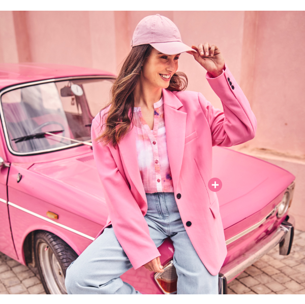 Blazer dal taglio oversize con revers e abbottonatura