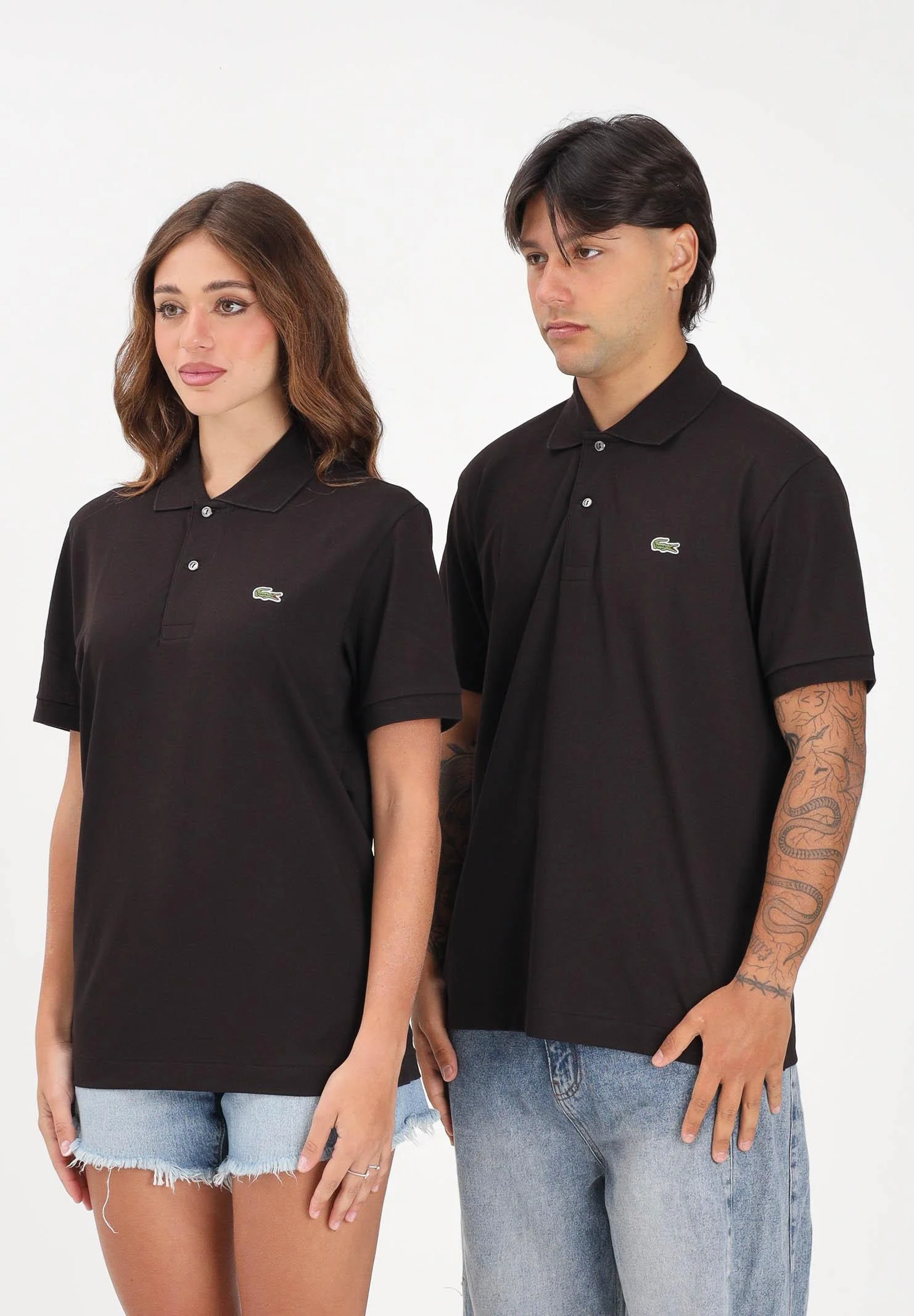 Image of LACOSTE Polo a manica corta Classic Fit L.12.12 LIGHT  marrone per uomo e donna