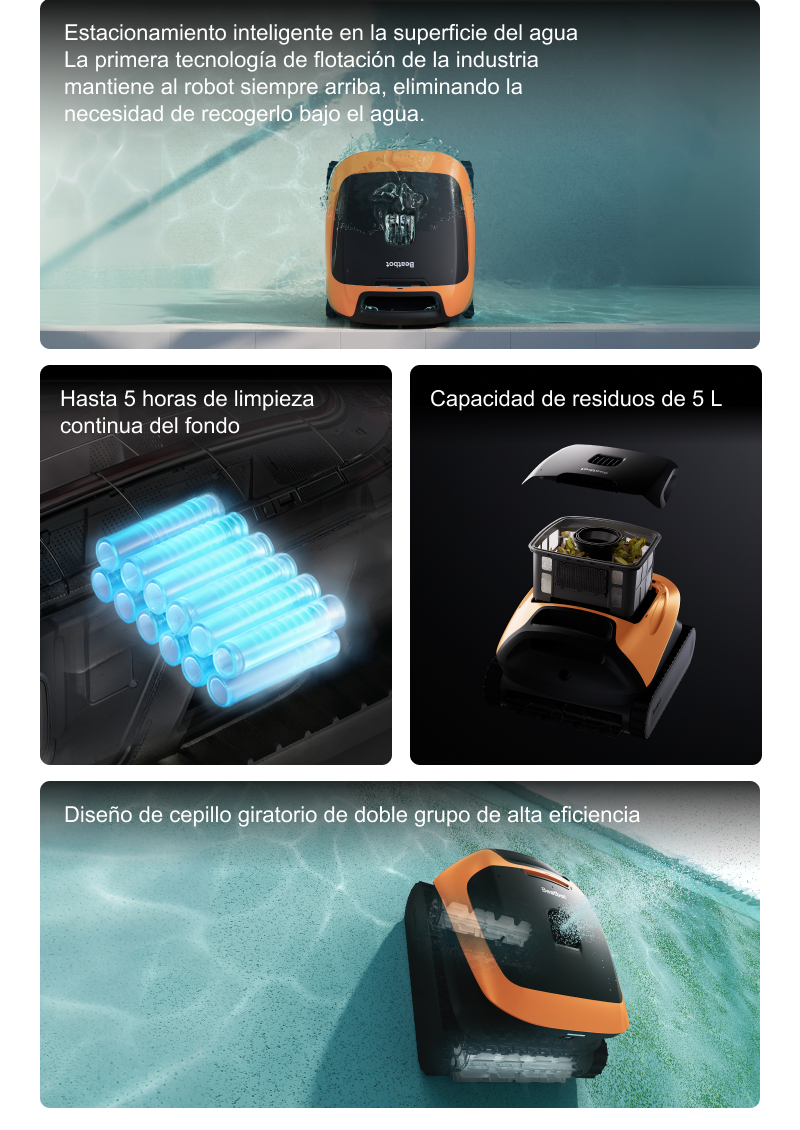 Pulizia di piscine completamente senza fili