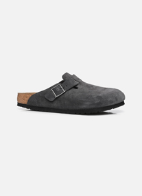 Birkenstock Mules Boston Suede - Regular homme gris