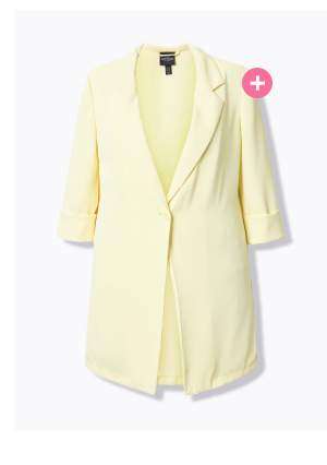 Blazer con revers, abbottonatura e maniche a 3/4