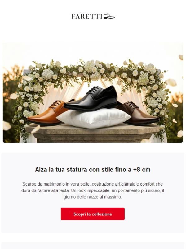 👞+8 cm di stile per il tuo grande sì — Scopri la nostra collezione di scarpe da sposa 😍