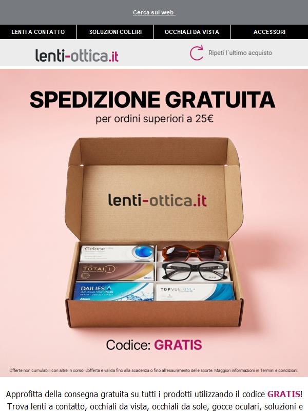 Spedizione gratuita - solo per pochi giorni ⏰