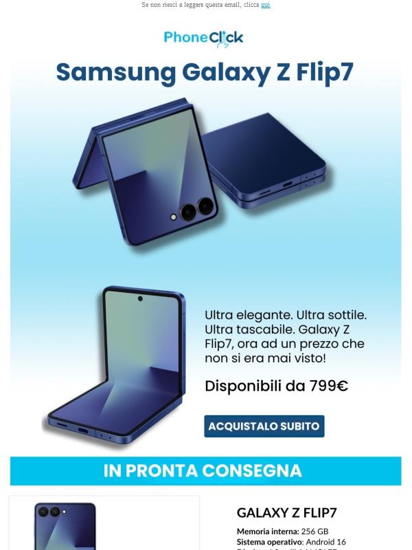Galaxy Z Flip7 al miglior prezzo del web 🏆