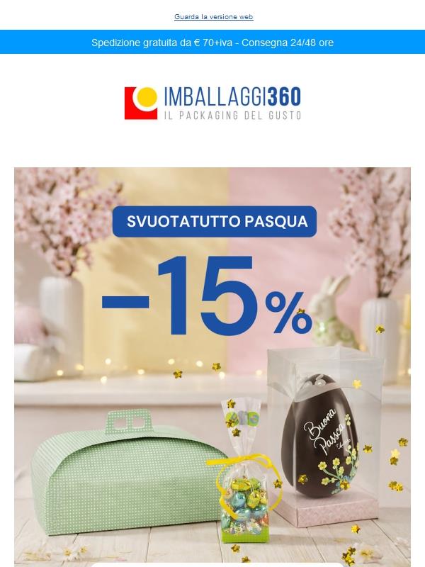 -15% sulla collezione “Pasqua” 🐰