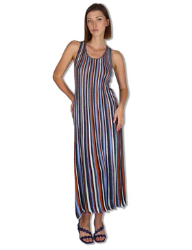 Abiti lunghi Flexage Stripes a righe verticali azzurro Donna JF951378211 81B99