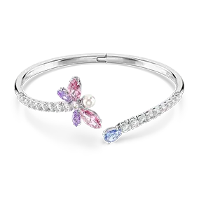 Bracciale rigido Ariana Grande x Swarovski, Taglio misto, Libellula, Multicolore, Placcato rodio
