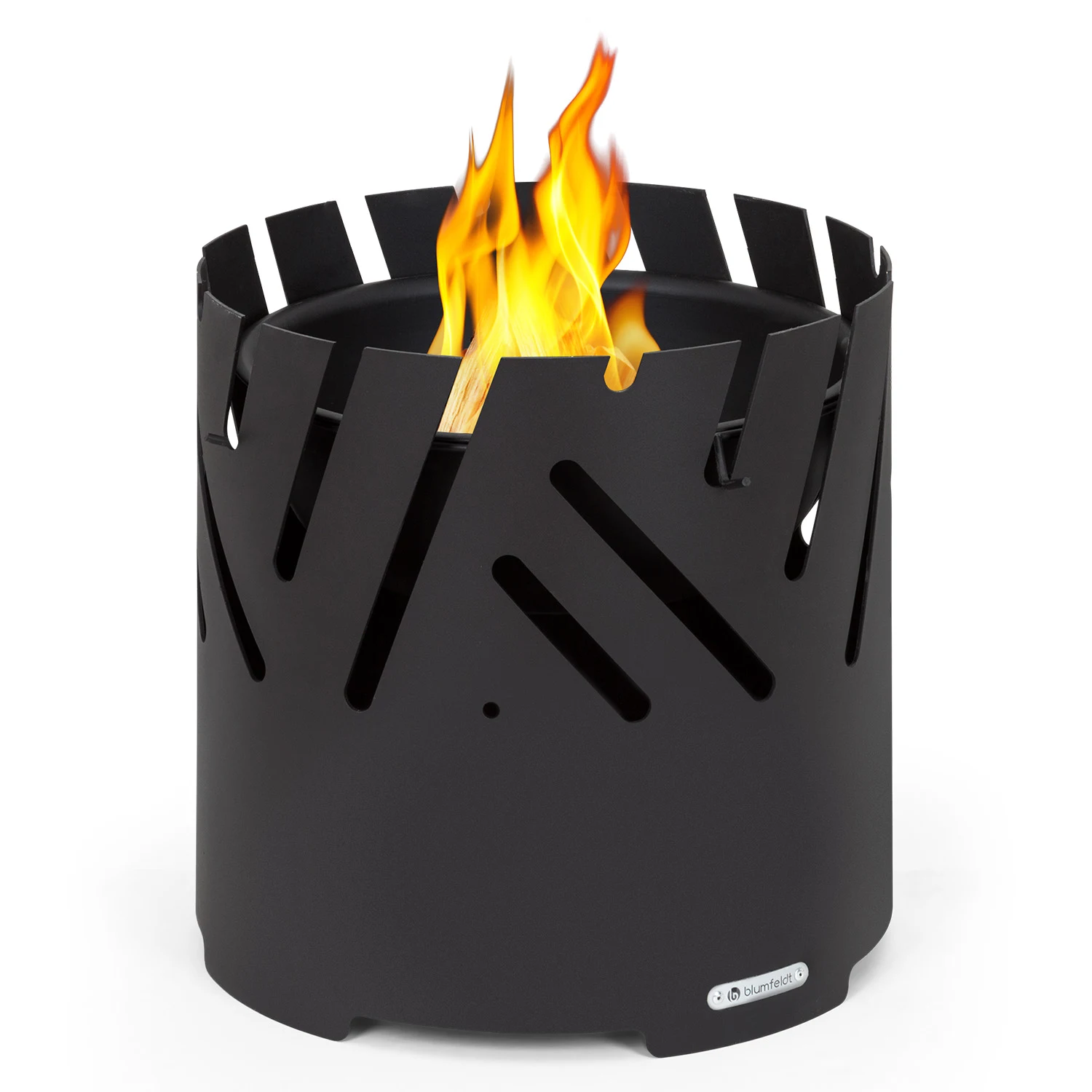 Crown 45cm Basso Braciere da giardino con griglia Nero