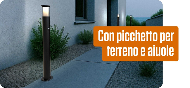 con picchetto per terreno e aiuole
