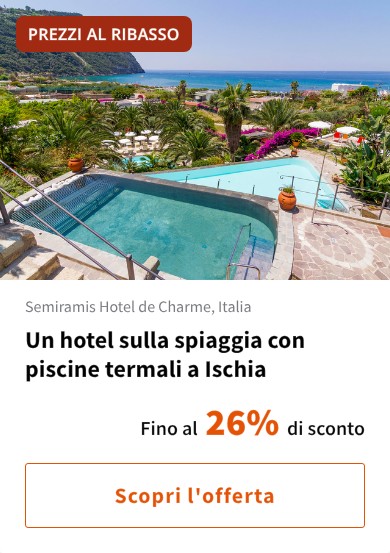 Un hotel sulla spiaggia con piscine termali a Ischia