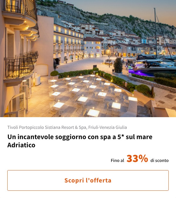 Un incantevole soggiorno con spa a 5* sul mare Adriatico