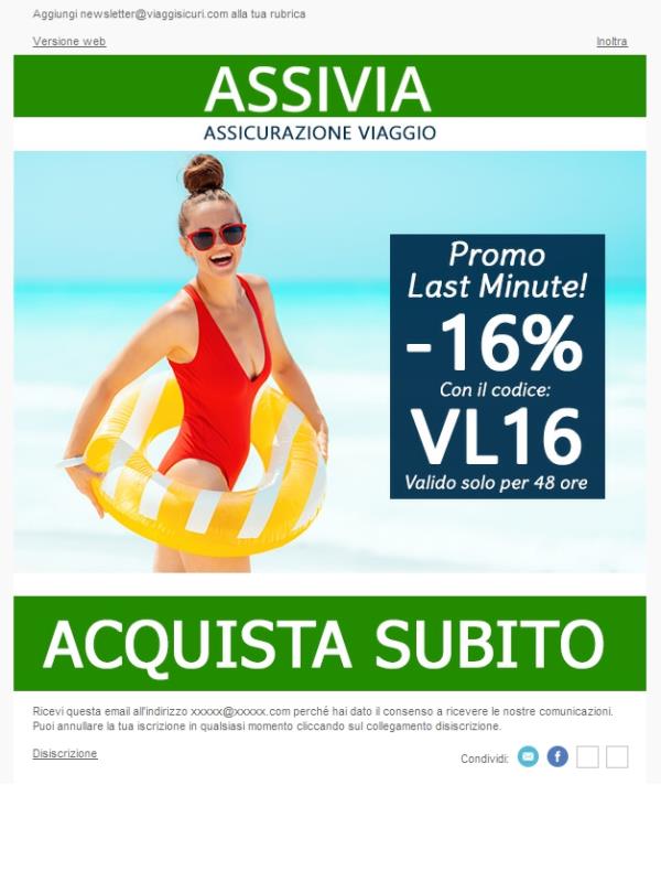 - 16% su tutte le nostre polizze!