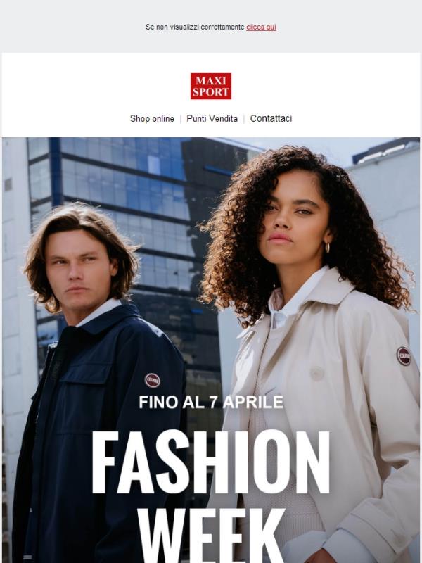 👟  Sconti fino al -50%: è iniziata la Fashion Week Maxi Sport