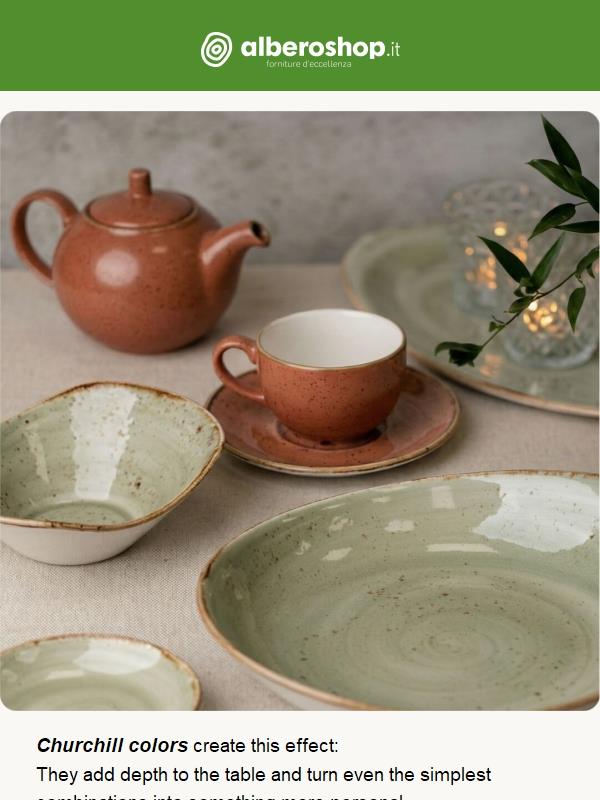 The character of the table starts with the plates