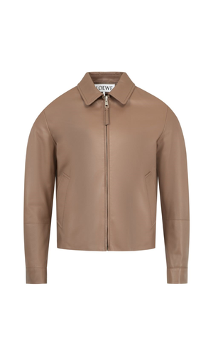 Leather zipped jacket