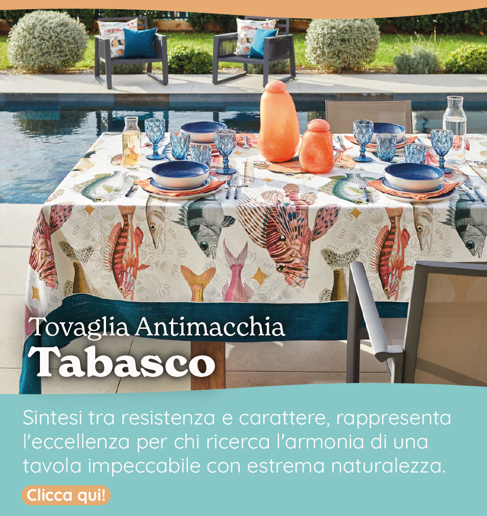 Tovaglia Antimacchia in Fantasia - Tabasco