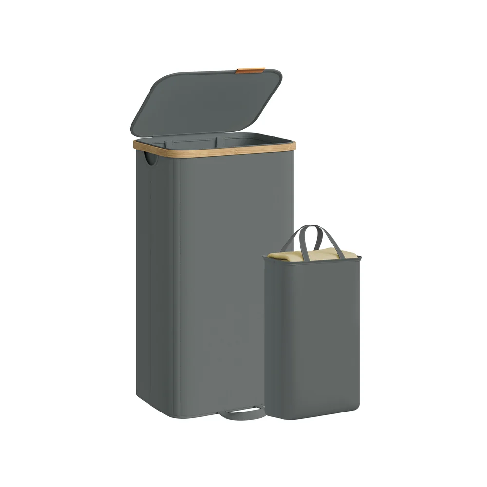 Image of Cesto portabiancheria con coperchio e sacco rimovibile