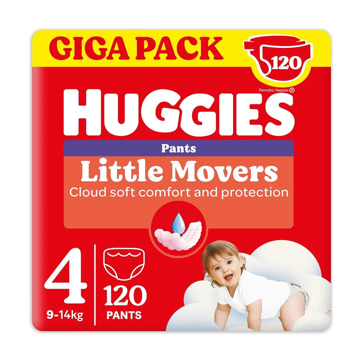 Huggies Little Movers Mutandina Taglia 4, 120 Pannolini Disney