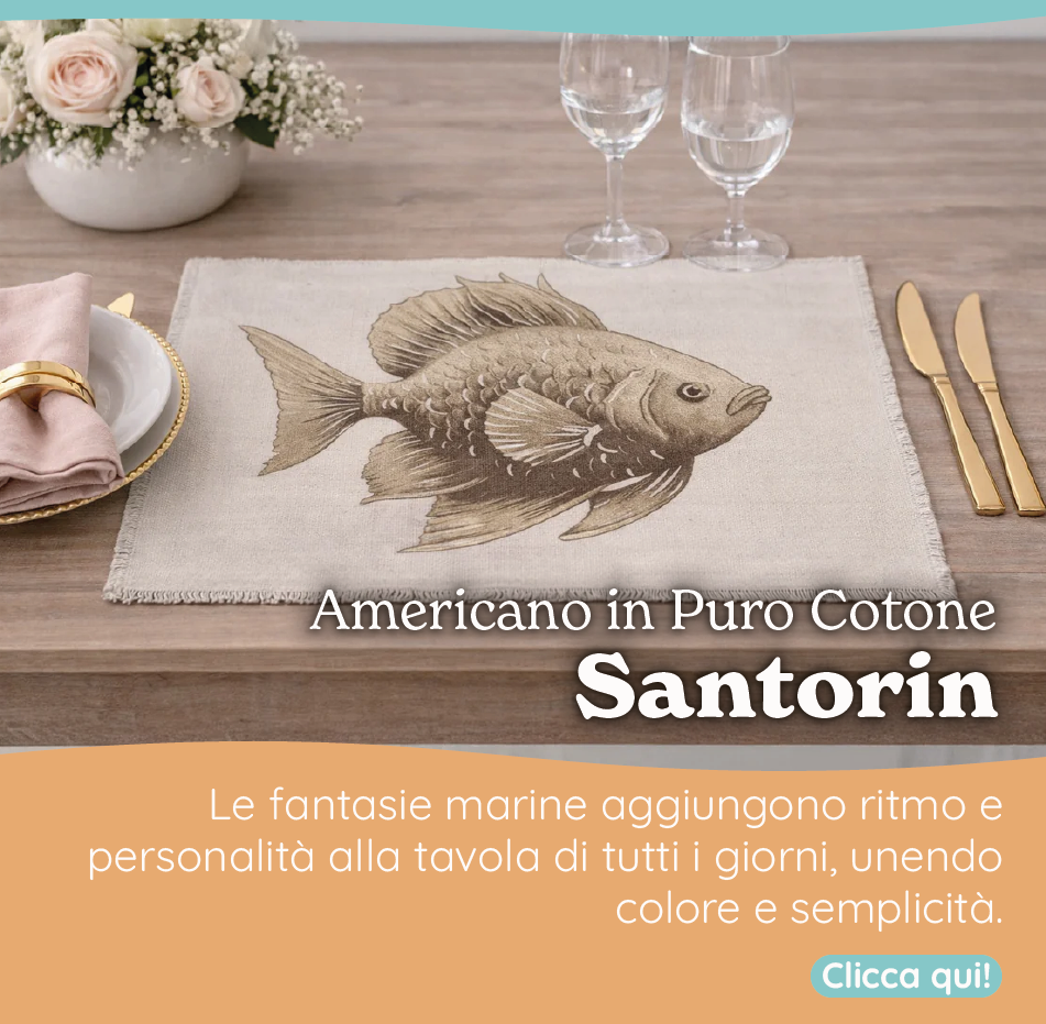 Americano in Puro Cotone Fantasia Corallo - Santorin