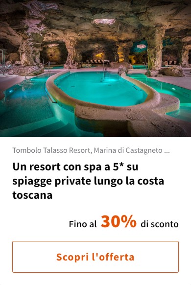Un resort con spa a 5* su spiagge private lungo la costa toscana