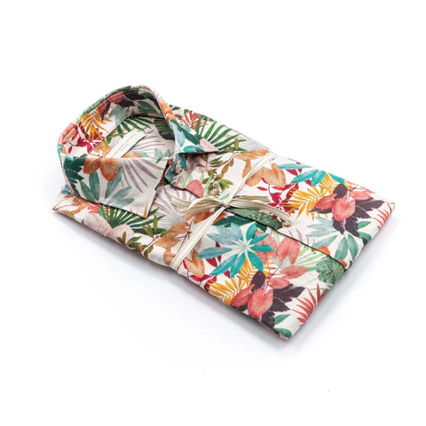 Camicia in Lino Fantasia Tropicale Multicolor