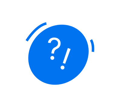 Icona di un punto interrogativo e di un punto esclamativo