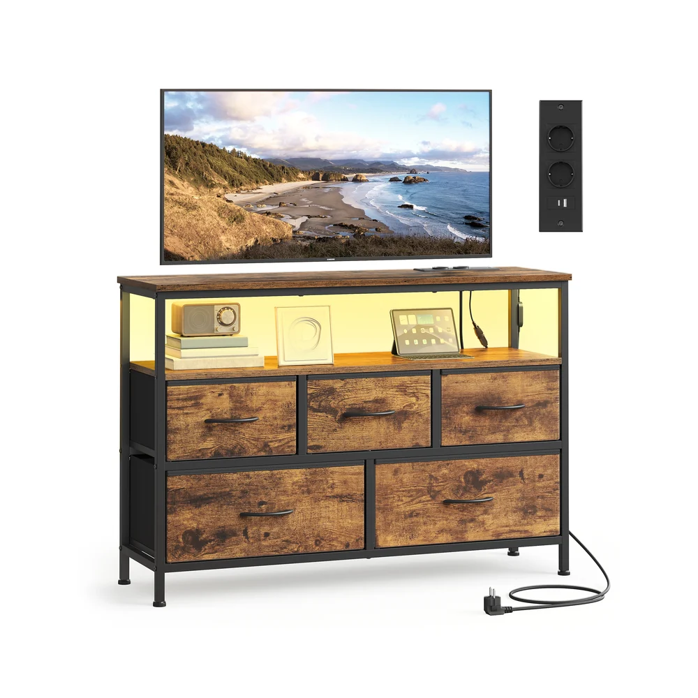 Image of BELLAH Collezione - Cassettiera industriale con LED regolabile e prese integrate