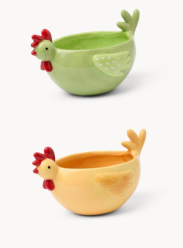 Coppette in ceramica a gallina