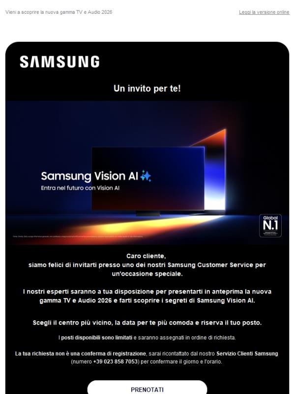 Nuove esperienze, novità Samsung Vision AI