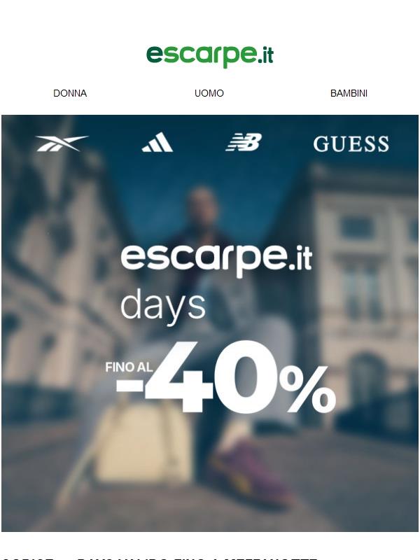 Solo fino a mezzanotte: fino al -40% sui tuoi acquisti ⌛