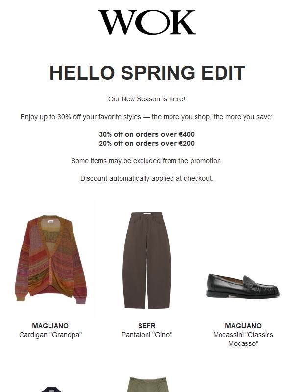 Hello Spring Edit - Up to 30% Off